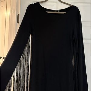 Topshop Dress Fringe Boho Long Sleeve Women’s US size 8